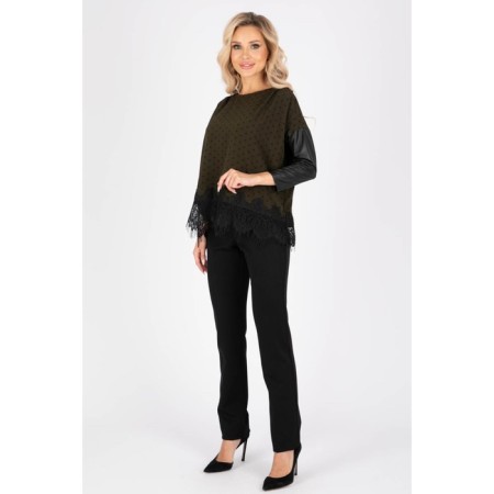 Female blouse, size 42, khaki color-4