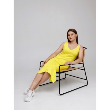 Female dress, size 52, lemon color-12