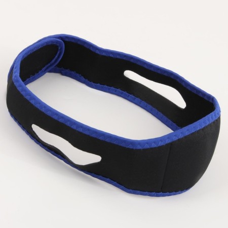 Textile mask against snoring, elastic, on Velcro, cardboard box, black/blue color-4