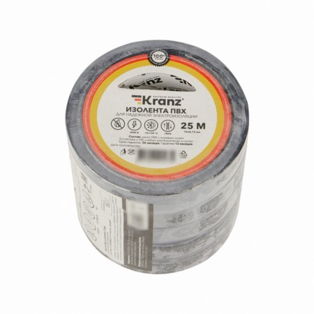 PVC island 0.13x15 mm, 25 m, black Kranz-4