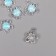 Decor for creativity Metal "Flower" silver, blue 1.8x1.5x0.5 cm