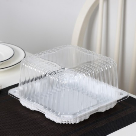 Tortovitsa plastic disposable IP-43, bottom 18.5 × 18.5 × 10.5 cm, internal 16 × 16 × 10 cm, 480 pcs/pcs-3