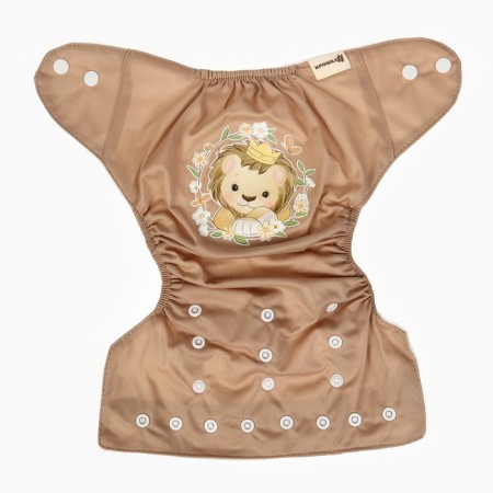 Reusable diaper "lion", 3-15 kg, brown color, crush me-3