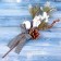 Decor "Winter charm" bumpy apple berries in the snow bow 29 cm