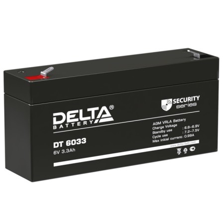 Delta DT 6033 (125mm) battery (6V / 3.3AH)