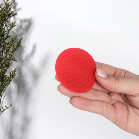 Washing brush, silicone, on suction cup, d = 5.5 cm, color mix-4