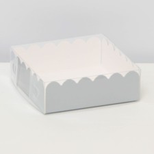 Box for cookies, silver, 9 x 9 x 3 cm