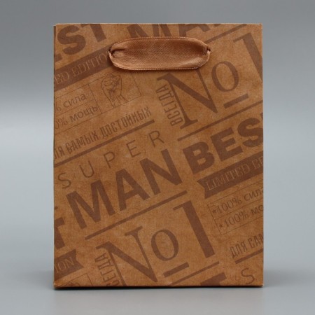 Package Gift Crafts Vertical, Packaging, "Only For Real Man", S 12 x 15 x 5.5 cm-1