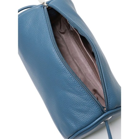 Bag Cross-Bodi with a zipper, blue color-4