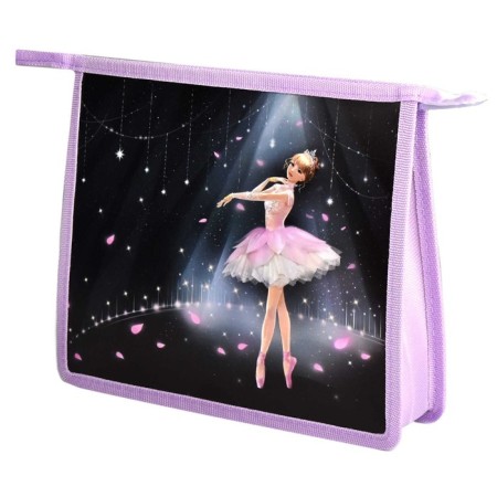 Folder for notebooks A5, 233 x 200 x 40 mm, lightning from above, plastic/textiles, Phoenix "Princess Ballerina"