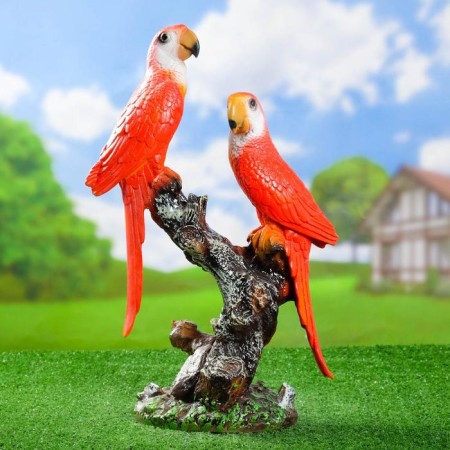 Garden figure "Medium parrots" 15x32x50cm
