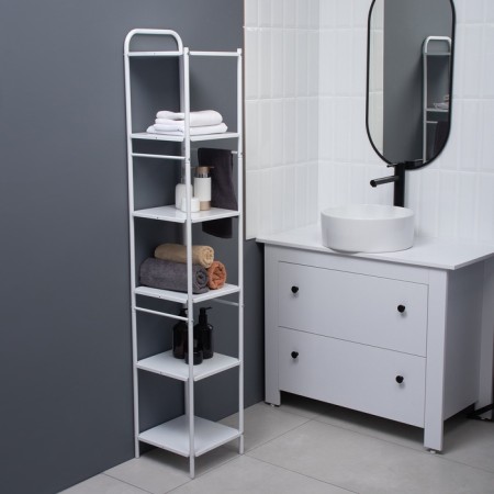 Six -haired floor rack 29 × 29 × 158.5 cm, white color-8