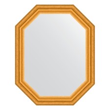 Mirror in the baguette frame, aged gold 67 mm, 57x72 cm