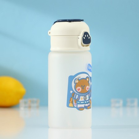 Water bottle "Cosmos", 370 ml, 7 × 17 cm, Mix drawing, matte glass-1