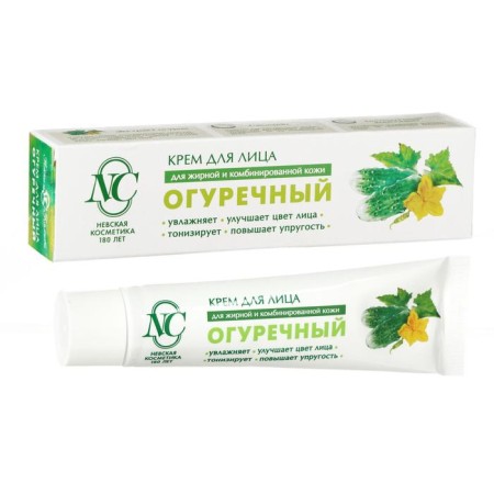 Facial cream "Nevskaya Cosmetics", cucumber, moisturizing, tonic, improving the complexion, 40 ml-1
