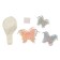 Latex ball 18 "Multi -colored butterflies", white, with stickers