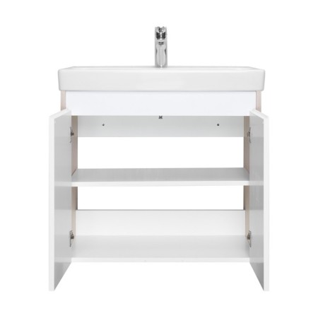 Tumbling under the Aquaton sink Scandil Doors, 70 cm, white gloss color, oak Verona-1