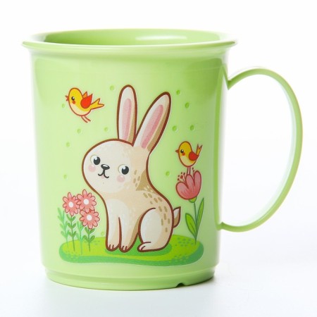 Mug with a decor 180 ml, children's, plastic, color mix-4