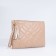 Lightning bag, strap on the wrist, beige color