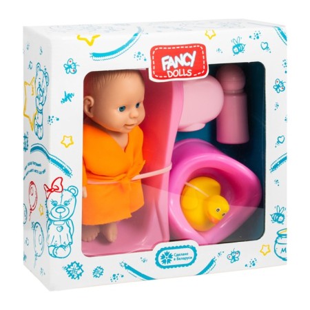 Pups, with bathing accessories, 20 cm-1