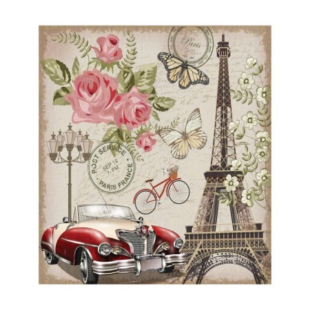 Set of napkins for setting the table "Romance of Paris", rectangular, size 32x46 cm, 4 pcs-2