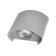 Facade lamp "Semisphere", 2 W, 3000k, single -beam, moisture -proof IP65, gray