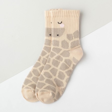 Children's socks kaftan "giraffe", size 16-18, beige color-1