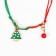 Bracelet "spruce" with a bead, red-green color, 6 cm