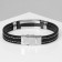 Unisex Bracelet "Style", black color with silver, d = 6.5 cm