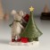 Souvenir Polystone "A couple of mice at the New Year tree" 8.5x5x10 cm