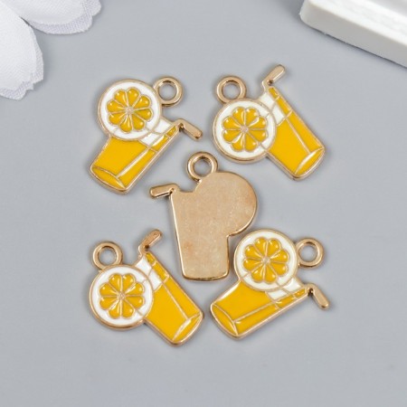 Decor for creativity metal, enamel "Lemonada" 2x1.5 cm-2