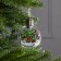 Christmas ball "leaflet", batteries, 1 LED, glow warm white