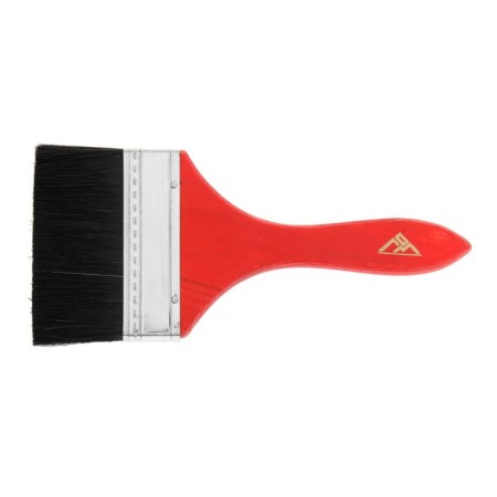 Brush flat scrap, mixed bristles, wooden handle, 4 ", 100 mm-3