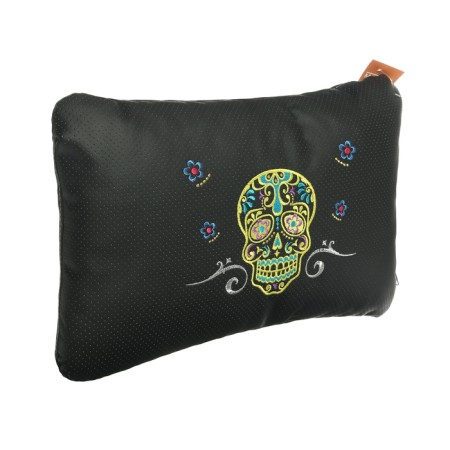 Automobile mate cushion skull Line, 45 x 28 x 12 cm, yellow-1