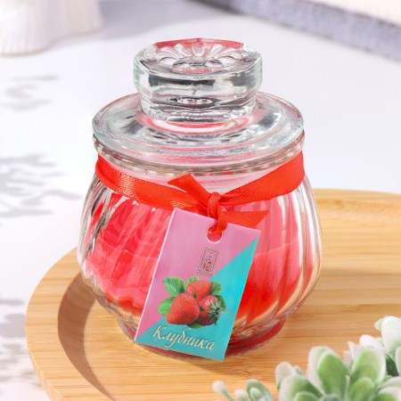 Aromatic “pot” candle 9x7.5cm, strawberries
