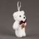 A toy of foam "White Bears" with a bow, 12 cm