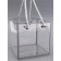 PET box with handles, silver, 12 x 12 x 12 cm