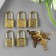 Lack with a key for a casket metal set 5 pcs C286 gold 3.1x1.7 cm