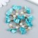 Decor for creativity Textile "Flower with a pearl. Heavenly" set 10 pcs 2.5 cm