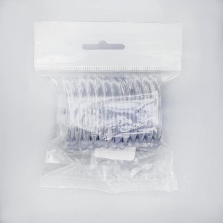 A set of rings for curtains in the bathroom, plastic, 12 pcs, the color is transparent-2