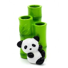 A glass for a panda toothbrush, color