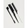 Set of comb, 3 objects: brush, with a tail, mini - brush, black color