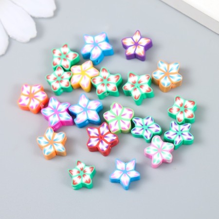 Beads for the creativity of PVC "Flower-snowflake" set 20 pcs 0.5x1x1 cm