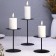 Set of candlesticks 10x20; 10x15; 10x10 cm, black