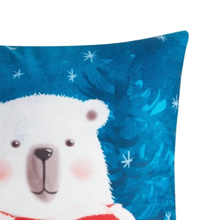 New Year's Ethel Pillow "Bear", 40*40 cm, 100% p/e, velor-2