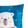 New Year's Ethel Pillow "Bear", 40*40 cm, 100% p/e, velor