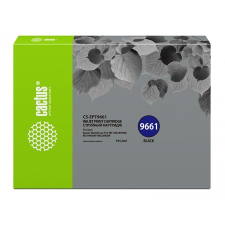 CACTUS CS-Ed961 T9661 cartridge, for Epson Workforce Pro WF-M5299DW/M57999DWF, 795 ml, color is black