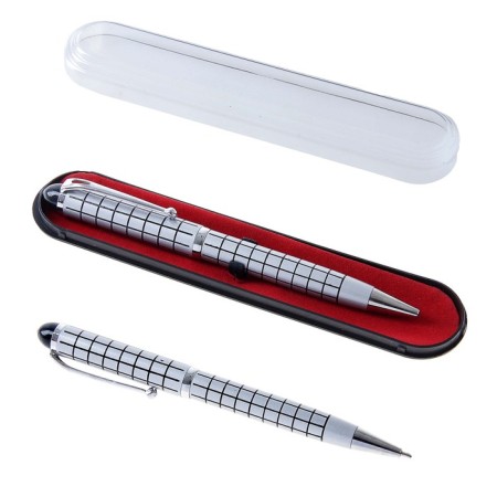 Gift, ballpoint, rotary pen, in a plastic case, silver, "Scottish"
