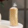 Candle-cylinder "Spiral", 5x10 cm, gold, 6 hours