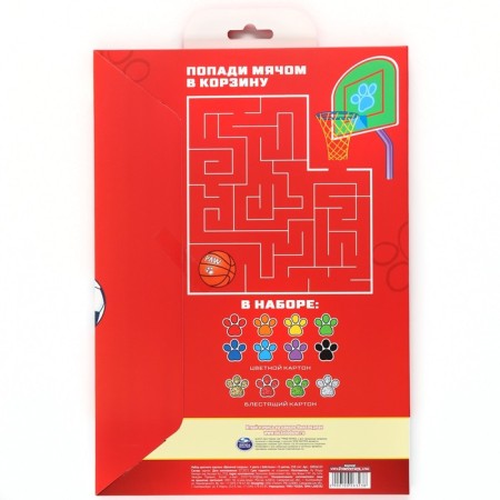 Cardboard color with sparkles, A4, 12 sheets, 12 colors, non -moped, bilateral, in the folder, 250 g/m², puppy patrol-7